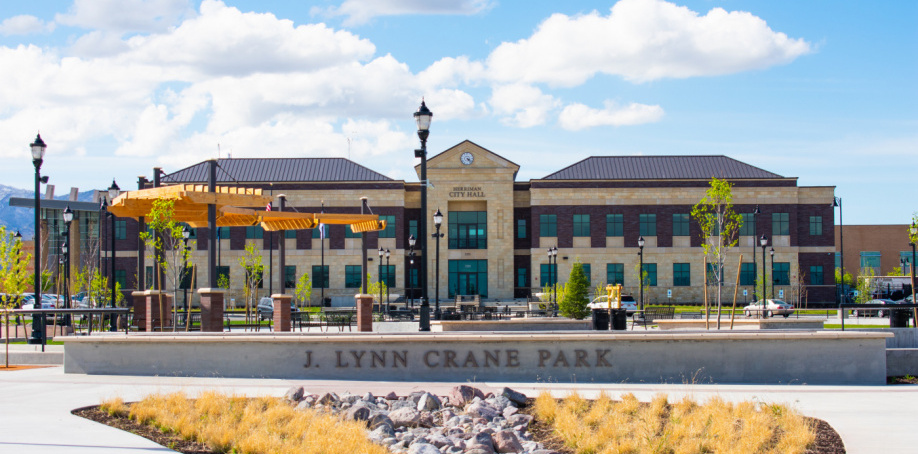 The Herriman City hall, pictured in June 2018 from Crane Park