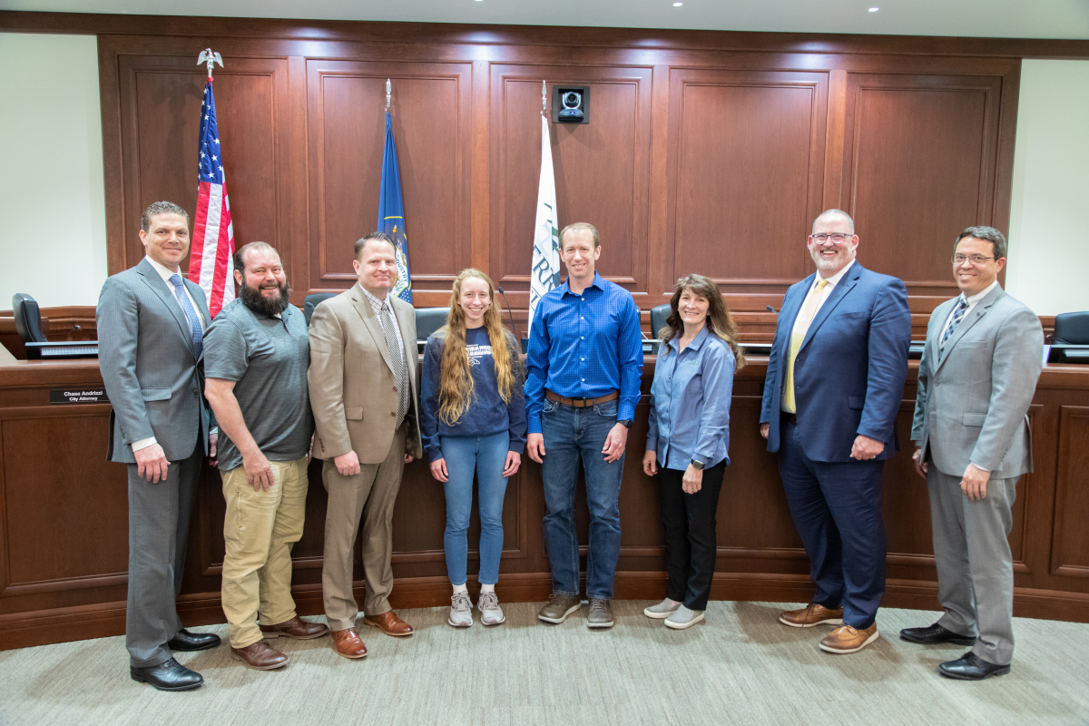 HHS Cross Country Runner Addi Bruening Recognized by the Herriman City Council