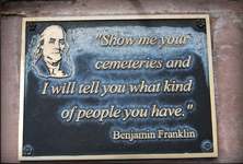 Benjamin Franklin cemetery quote
