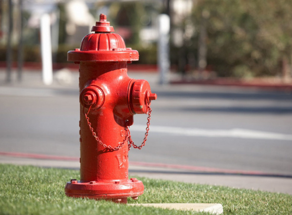 Photo of a red fire hydrant